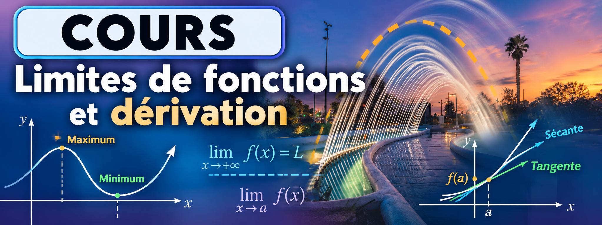 Cours sur les limites de fonctions et la dérivation