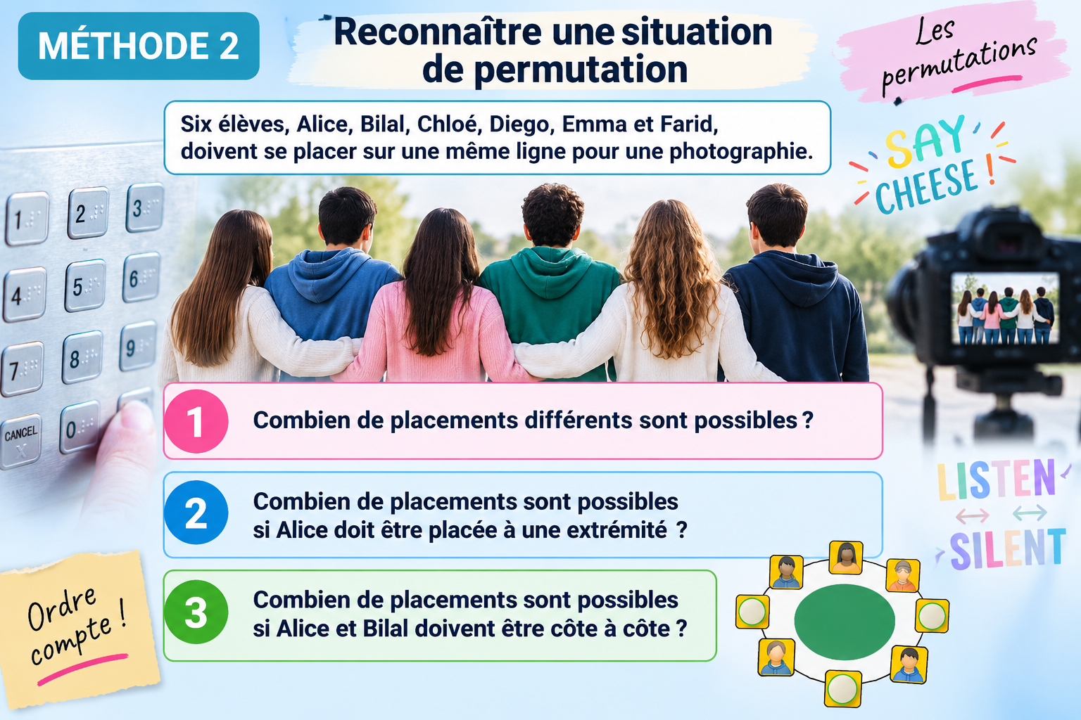 Méthode 2 : reconnaître une situation de permutation