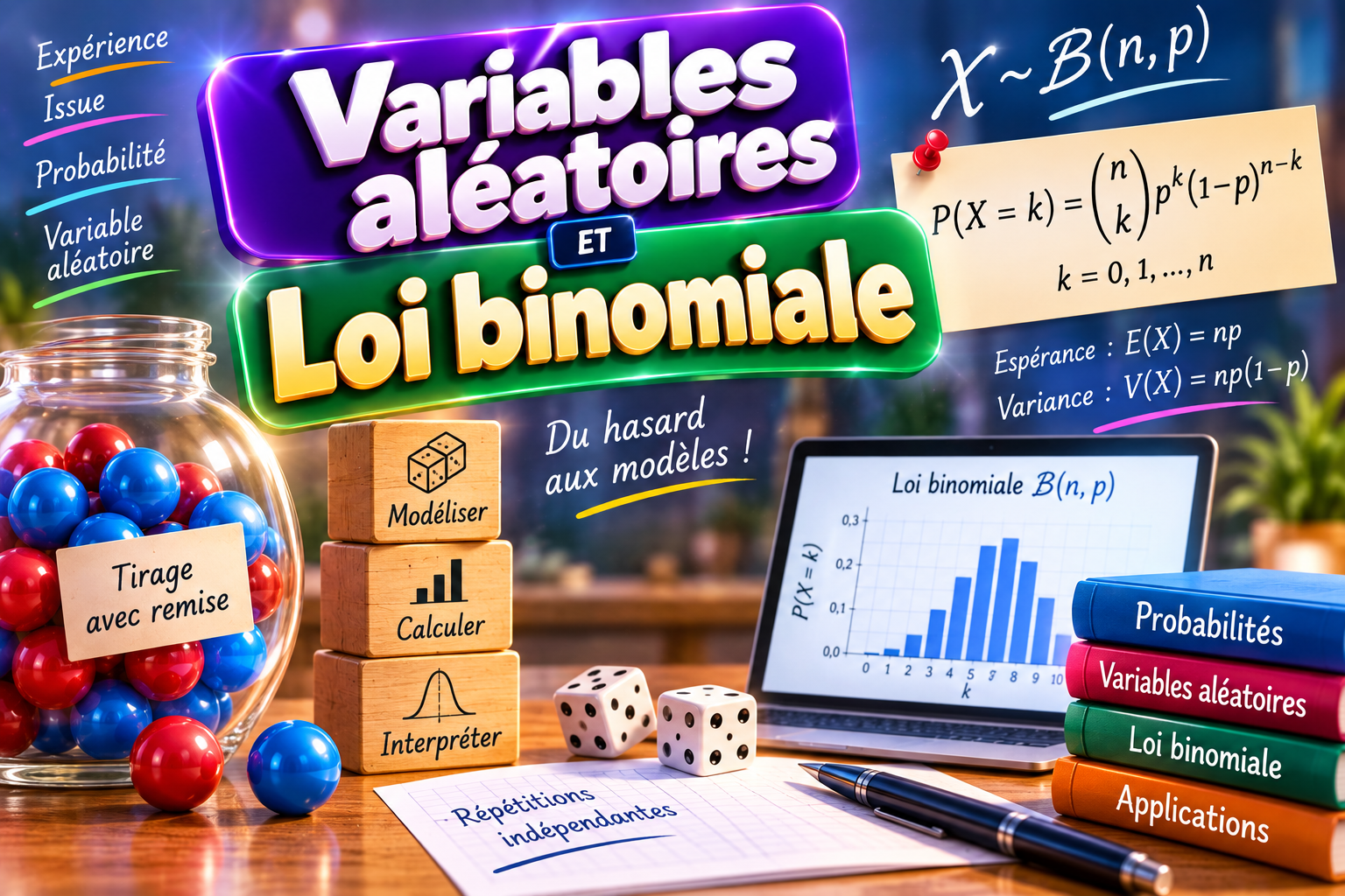 Variables aléatoires et loi binomiale
