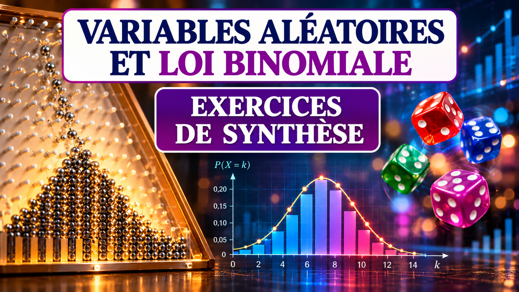 Exercices de synthèse corrigés sur les variables aléatoires et la loi binomiale en Terminale spécialité