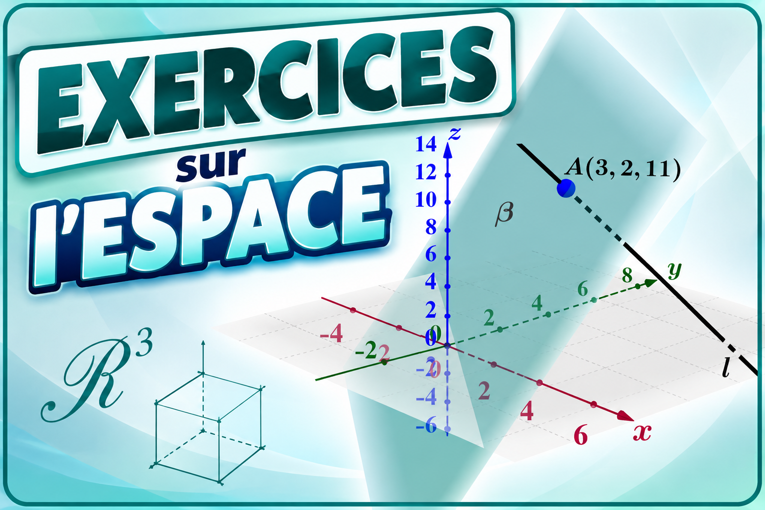 Exercices sur les vecteurs, droites et plans de l’espace en Terminale spécialité