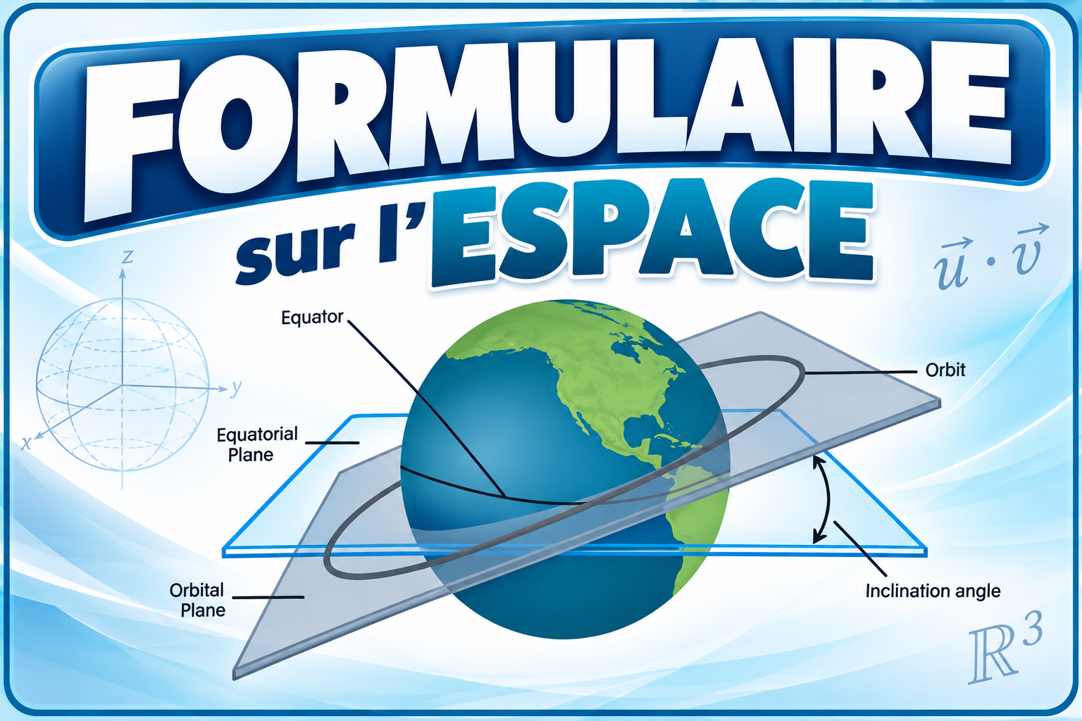 Formulaire sur les vecteurs, droites et plans de l’espace